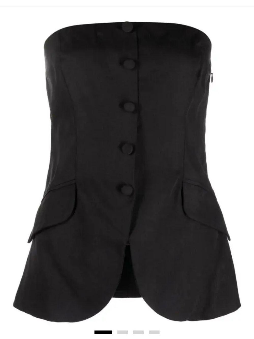 Reformation Black Tonya Capsule Minimalist Dark Romantic Top size 2